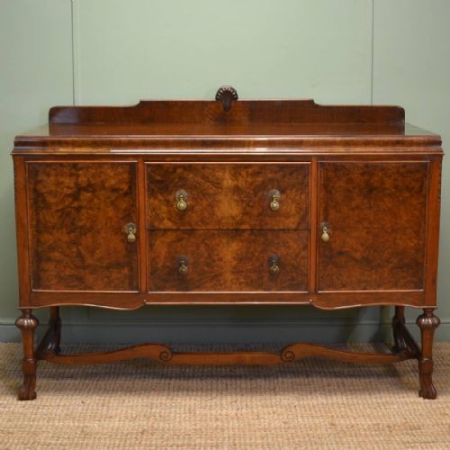 Bargain!!!! Edwardian Figured Walnut Antique Sideboard