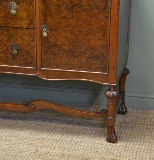 fig 1. Bargain!!!! Edwardian Figured Walnut Antique Sideboard