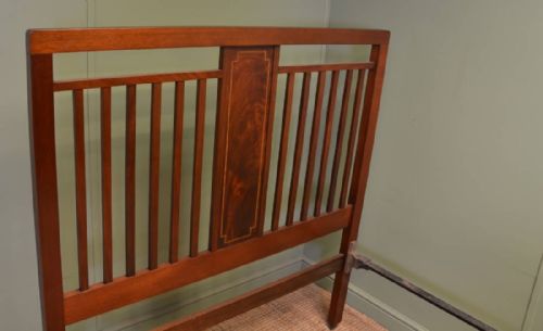 fig 1. Edwardian Mahogany Antique Bed Frame