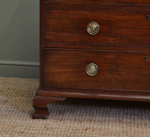 fig 1. Stunning Georgian Mahogany Antique Chest Of Drawers