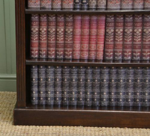 fig 1. Small Oak Edwardian Antique Open Bookcase