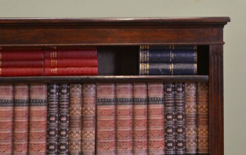 fig 2. Small Oak Edwardian Antique Open Bookcase