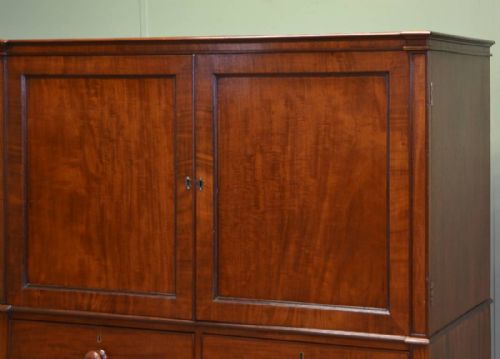 fig 2. Unusual William IV Antique Dwarf Linen Press
