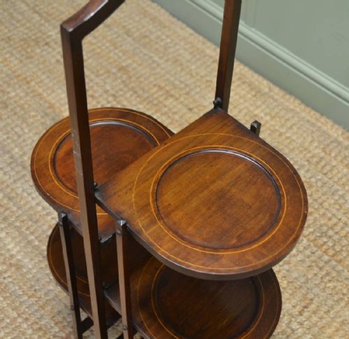 fig 1. Quality Mahogany Antique Edwardian Cake Stand