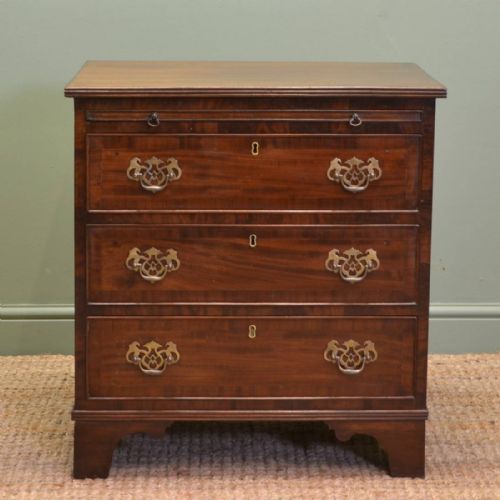 Unusual Small Edwardian Mahogany Antique Bachelors Chest