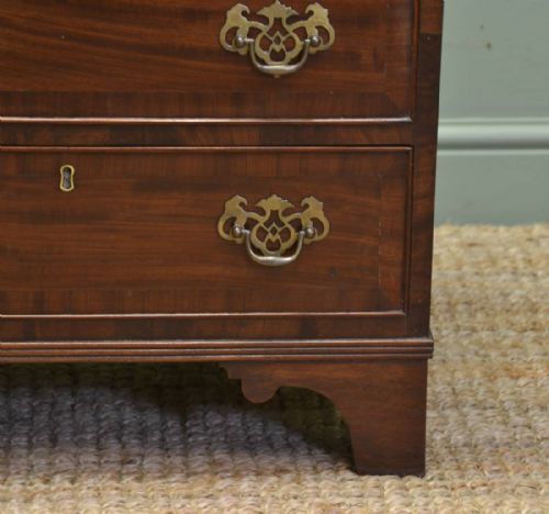 fig 1. Unusual Small Edwardian Mahogany Antique Bachelors Chest