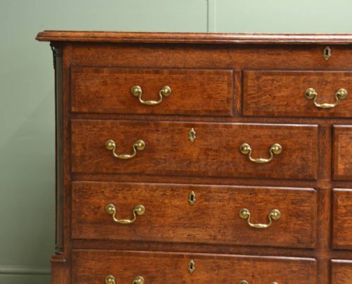 fig 1. Magnificent Georgian Antique Large Period Oak Country Lancashire Chest
