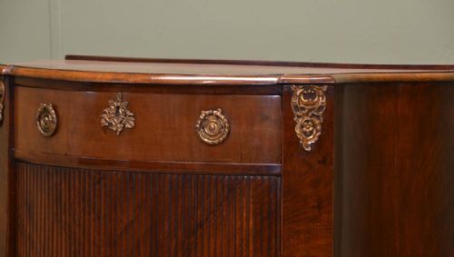 fig 1. Unusual Edwardian Mahogany Tambour Front Antique Cabinet