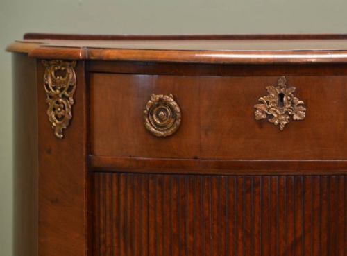 fig 2. Unusual Edwardian Mahogany Tambour Front Antique Cabinet