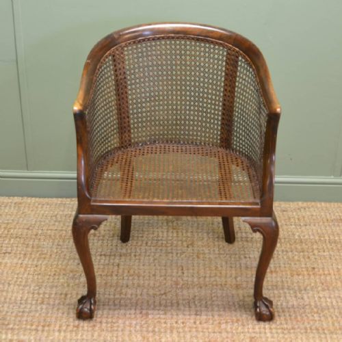 Antique Edwardian Walnut Burgere Occasional Side Chair