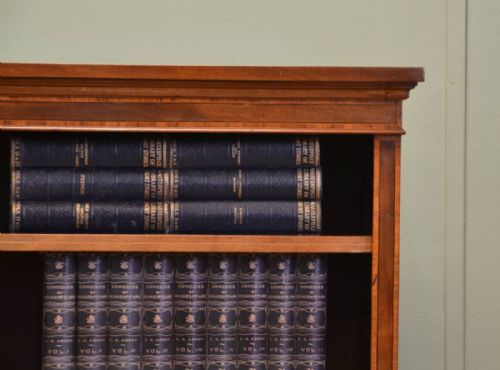 fig 2. Inlaid Edwardian Mahogany Antique Open Bookcase
