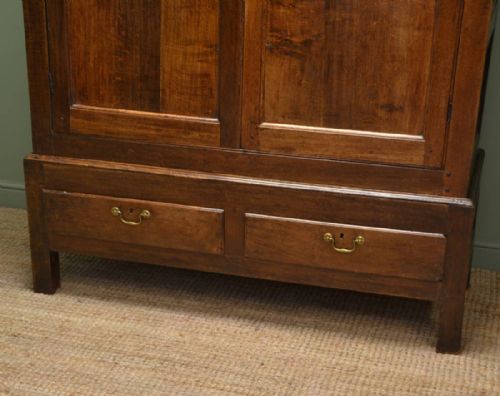 fig 1. Early Eighteenth Century Period Oak Antique Harness Cupboard