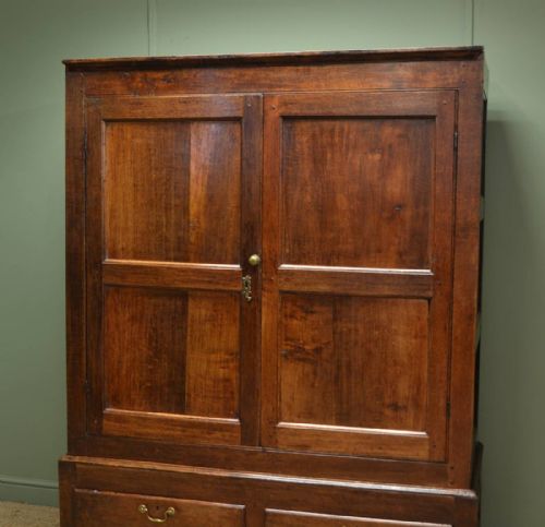 fig 2. Early Eighteenth Century Period Oak Antique Harness Cupboard