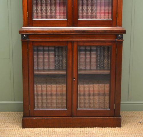 fig 1. Unusual Victorian Mahogany Glazed Antique Bookcase