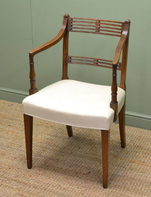 fig 1. Set Of Six Hepplewhite Design Antique Mahogany Dining Chairs