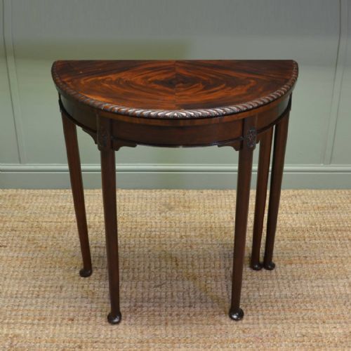 Elegant Small Edwardian Antique D End Games / Side Table