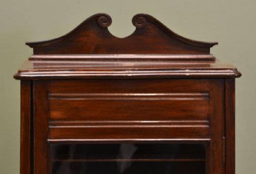 fig 2. Edwardian Antique Walnut Glazed Music Cabinet
