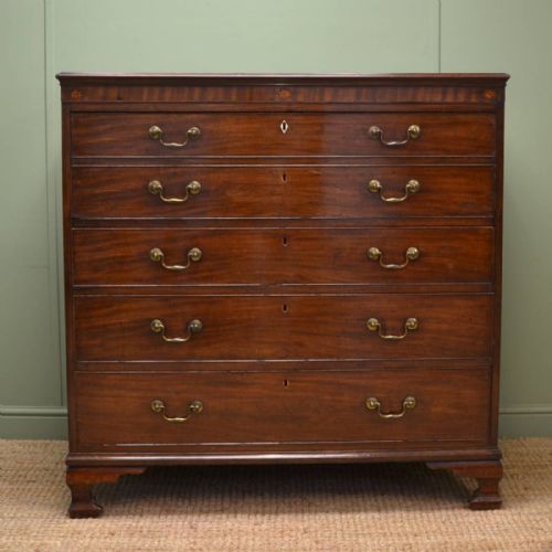 Quality Georgian Mahogany Antique Secretaire / Chest of Drawers