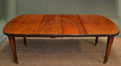 Quality Edwardian Solid Mahogany Antique Extending Dining Table