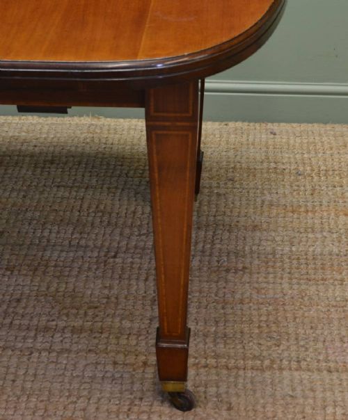 fig 2. Quality Edwardian Solid Mahogany Antique Extending Dining Table