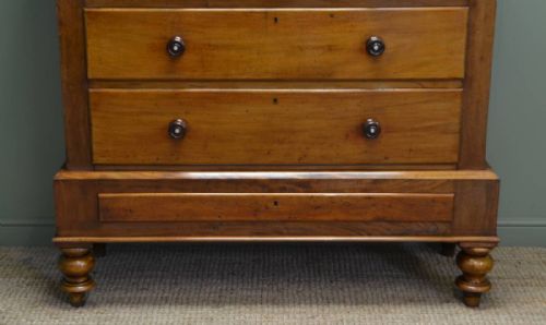 fig 1. Huge Country Scottish Mellow Mahogany Antique Chest Of Drawers