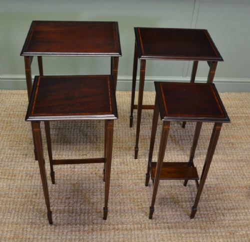 fig 1. An Edwardian Mahogany Quartetto of Antique Tables.