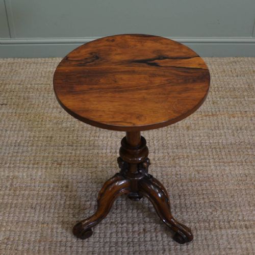 Fine Quality Small Figured Rosewood Victorian Occasional / Wine Table