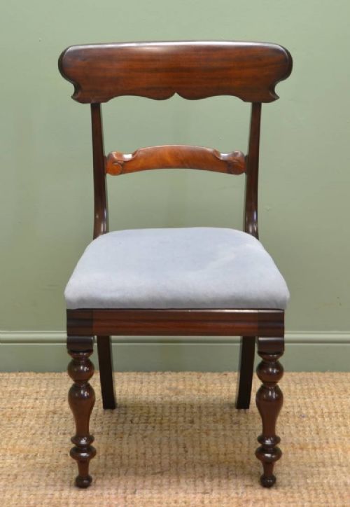 fig 1. Quality Set Of Four William IV Antique Mahogany Dining Chairs