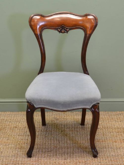 fig 1. Set Of Four Super Quality Elegant Victorian Mahogany Antique Dining Chairs