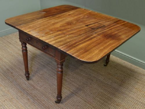 fig 2. Characterful Country Antique Regency Solid Mahogany Drop Leaf Kitchen Table