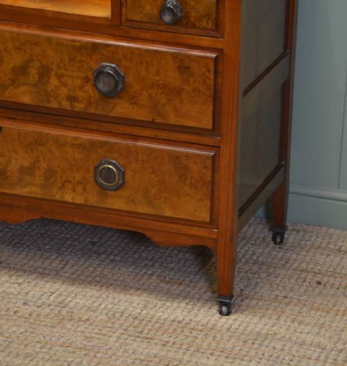fig 2. Quality Burr Walnut Victorian Antique Dressing Table