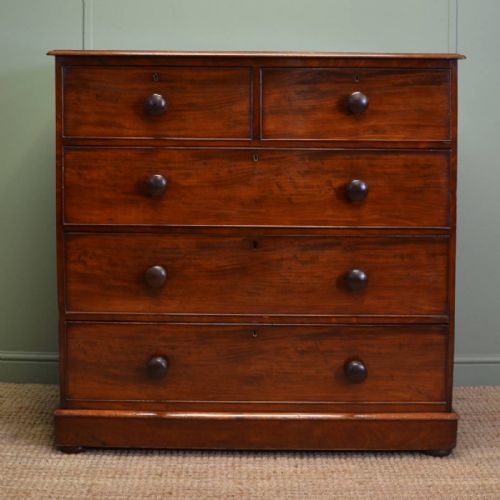 Quality Victorian Antique Mahogany Chest of Drawers