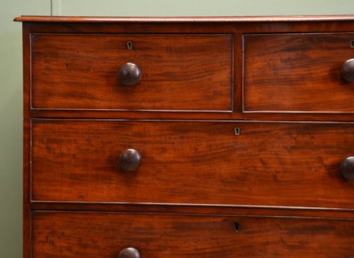 fig 2. Quality Victorian Antique Mahogany Chest of Drawers