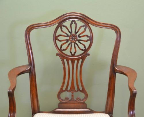 fig 2. Quality Set Of Six Edwardian Mahogany Antique Dining Chairs 