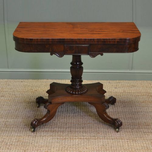 Spectacular Quality Regency Mahogany Antique Tea / Console Table
