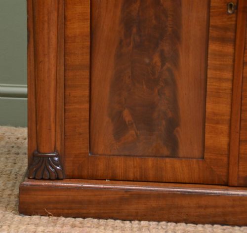 fig 1. Unusual William IV Figured Mahogany Antique Estate Cupboard With Fitted Interior