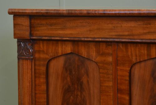 fig 2. Unusual William IV Figured Mahogany Antique Estate Cupboard With Fitted Interior