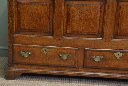 fig 1. Stunning Georgian Warm Oak Antique Mule Chest