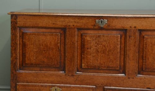 fig 2. Stunning Georgian Warm Oak Antique Mule Chest