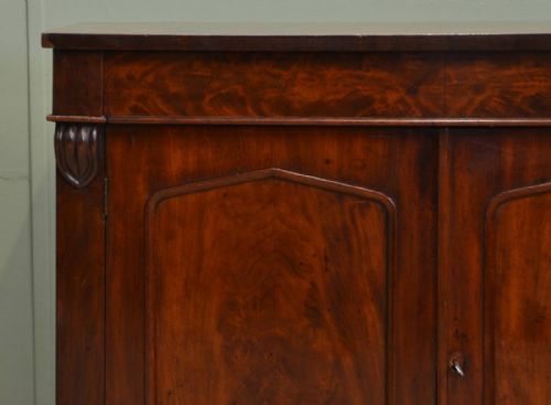 fig 2. Characterful Victorian Figured Mahogany Antique Chiffonier Cupboard