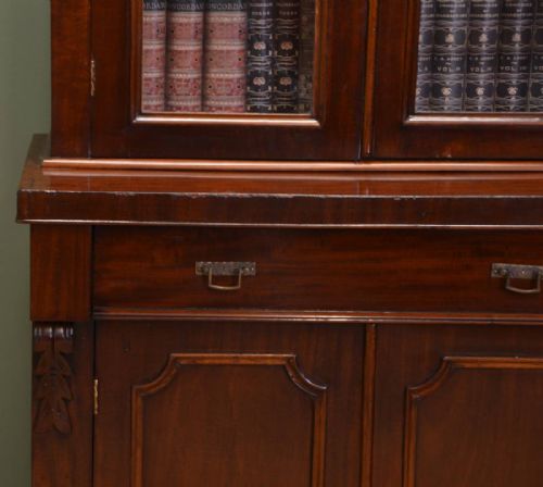 fig 2. Victorian Antique Glazed Bookcase Of Small Proportions