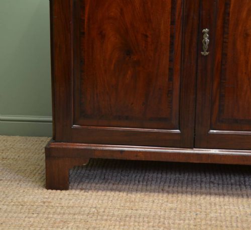 fig 1. Quality Solid Cuban Mahogany Antique Georgian Linen Cupboard
