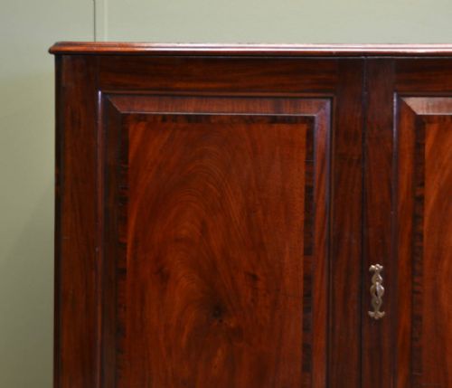 fig 2. Quality Solid Cuban Mahogany Antique Georgian Linen Cupboard
