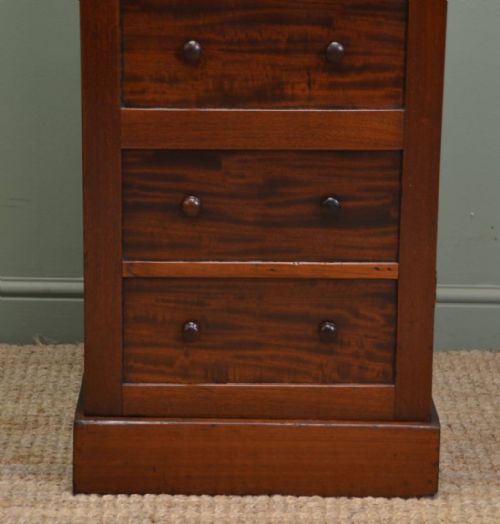 fig 1. Unique Victorian Mahogany Antique Wellington Cupboard