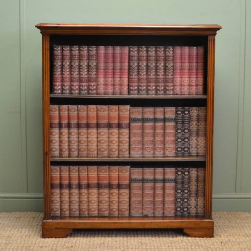 Victorian Walnut Antique Open Bookcase