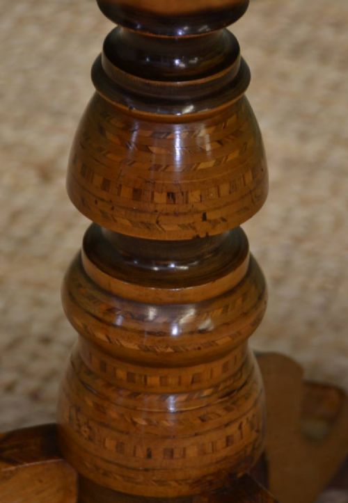 fig 2. Spectacular Victorian Impressively Inlaid Antique Walnut Sorrento Table