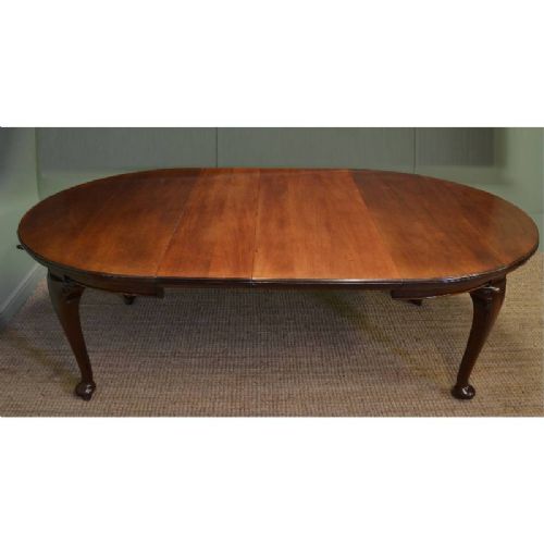 fig 1. Edwardian Walnut Antique Selbat Extending Dining Table