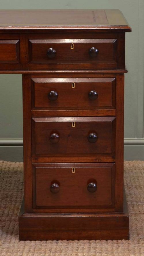 fig 2. Beautiful Victorian Antique Pedestal Desk