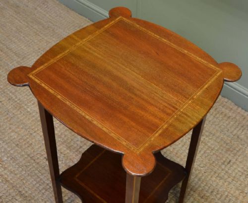 fig 1. Stylish Edwardian Inlaid Mahogany Antique Occasional Table