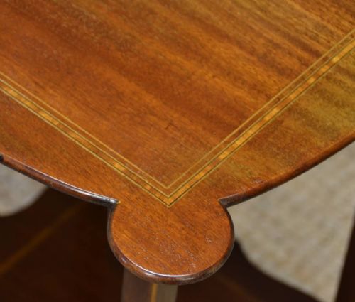 fig 2. Stylish Edwardian Inlaid Mahogany Antique Occasional Table
